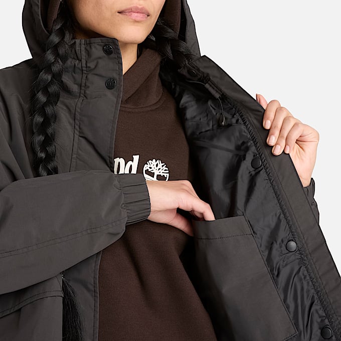 Womens Waterproof Shell Jacket TBL Vintage Black ALT4
