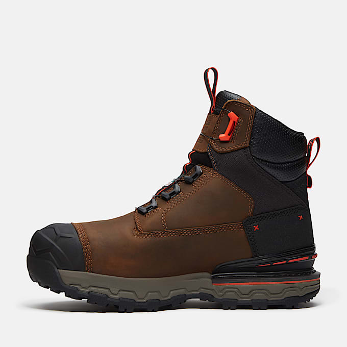 Mens Timberland PRO Boondock Ultralight CSA 6 CompositeToe Work Boot with BOA Fit System TBL Medium Brown FullGrainOrange ALT6