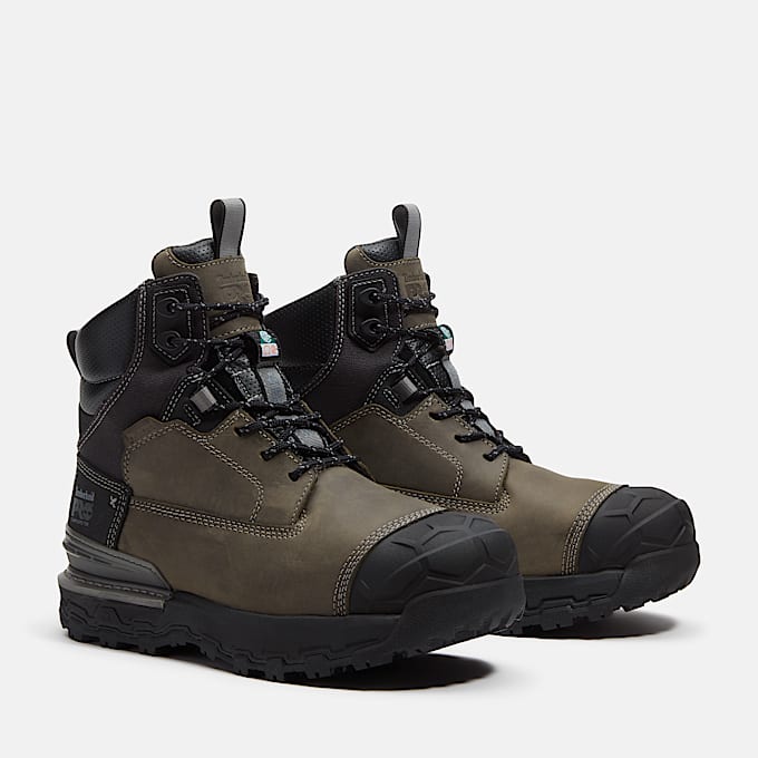 Mens Boondock Ultralight CSA 6 CompositeToe Waterproof Work Boot TBL Grey FullGrainBlack ALT4