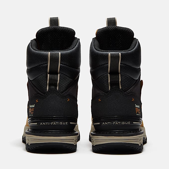 Mens Boondock Ultralight 6 CompositeToe Waterproof Work Boot TBL Wheat FullGrainBlack ALT5