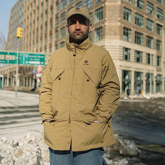 Timberland x BEAMS Nylon Zip Up Convertible Jacket TBL British Khaki ALTA