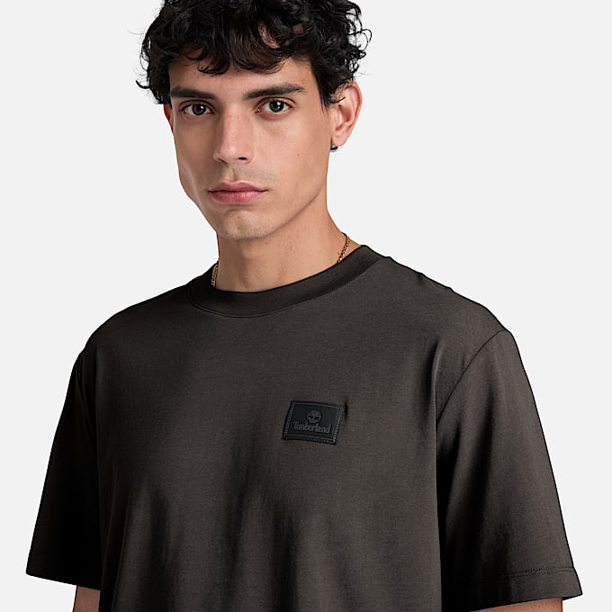 Mens Silicon Badge ShortSleeve TShirt TBL Vintage Black ALT3