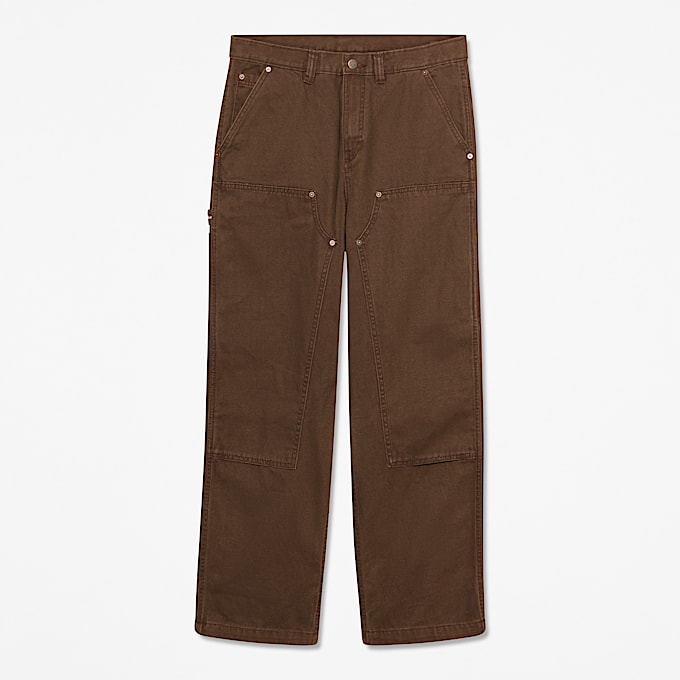 Mens Rindge Double Knee Canvas Carpenter Pant TBL Chicory Coffee Brown HERO