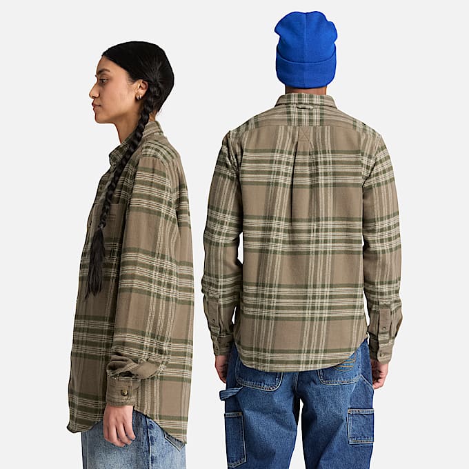 Indigo Check Regular Shirt TBL Dark Olive ALT2