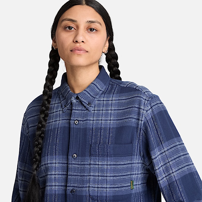 Indigo Check Regular Shirt TBL Dark Navy ALT4