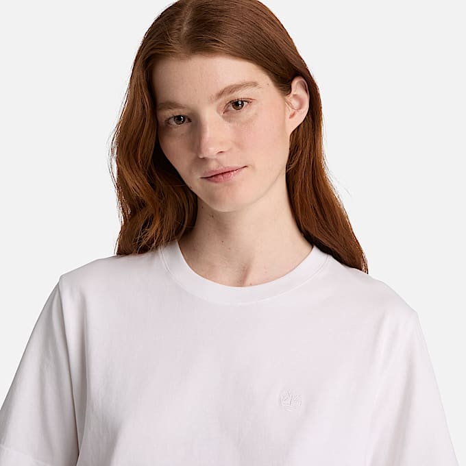 Playera manga corta Crafted Crew para Mujer TBL Blanco ALT3