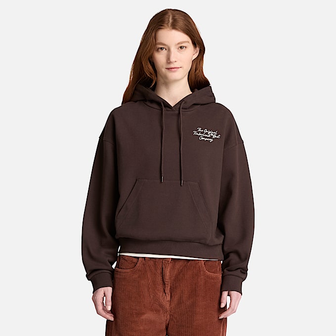 Womens Elevated Hoodie TBL Dark Brown ALT1