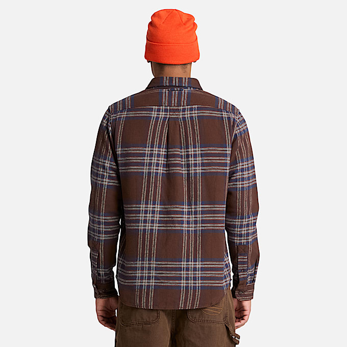 Indigo Check Regular Shirt TBL Chicory Coffee Brown ALT3