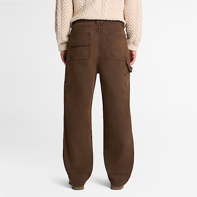 Mens Rindge Double Knee Canvas Carpenter Pant TBL Chicory Coffee Brown ALT8