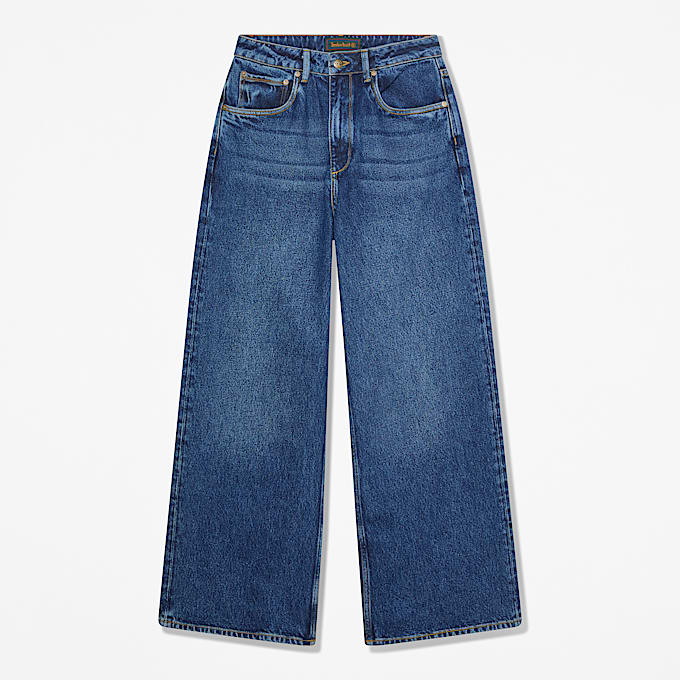 Womens Wide Leg Denim Pant TBL Harbour Blue Wash Reverse HERO