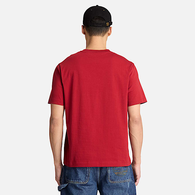 Mens Deer Graphic ShortSleeve TShirt TBL Rhythmic Red ALT8
