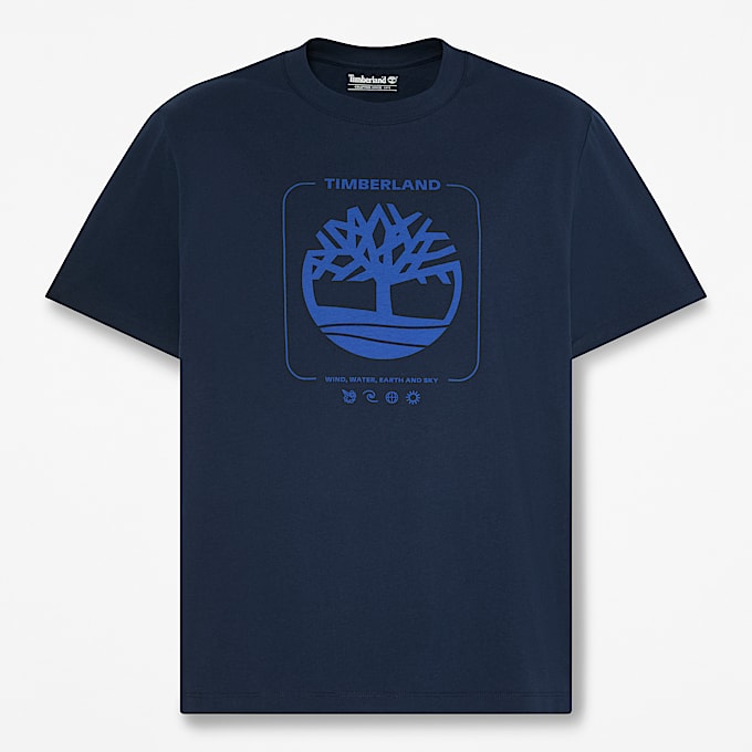 Mens Tree Graphic TShirt TBL Dark Sapphire HERO