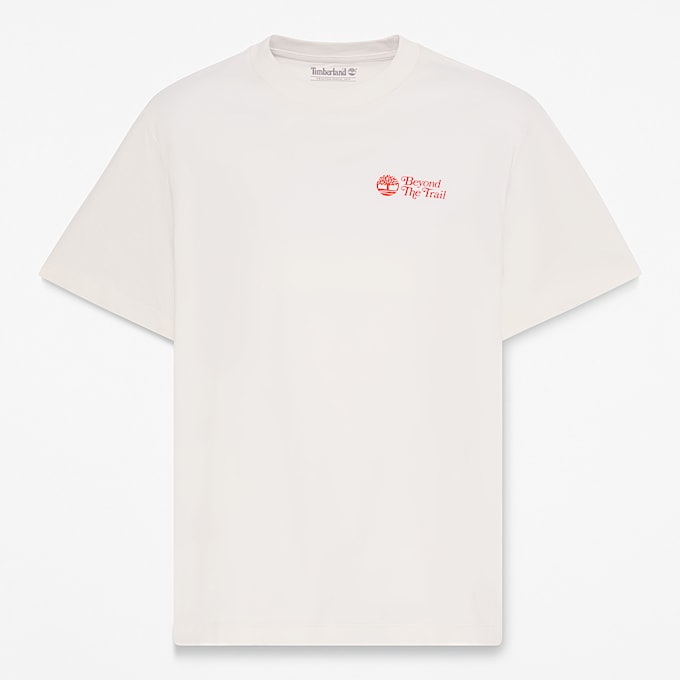 Mens Leaves Graphic ShortSleeve TShirt TBL Vintage White HERO
