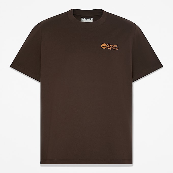 Mens Leaves Graphic ShortSleeve TShirt TBL Dark Brown HERO