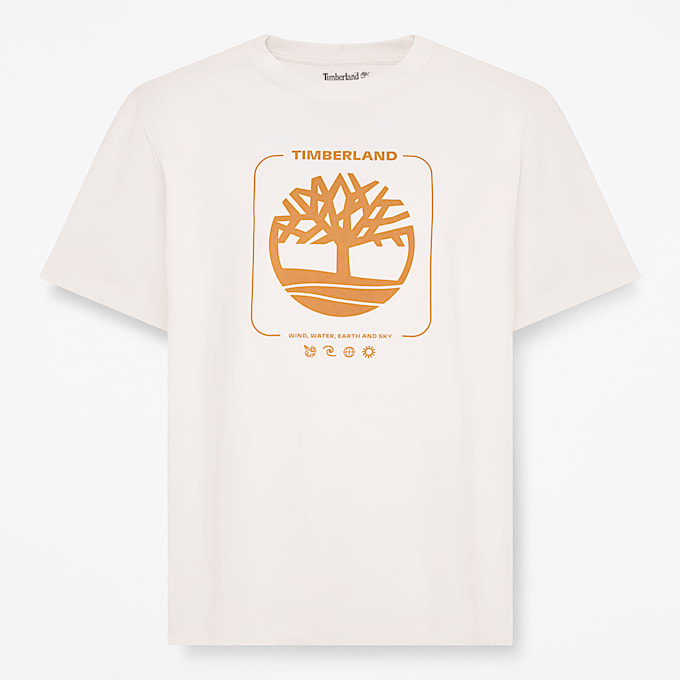 Mens Tree Graphic TShirt TBL Vintage White HERO