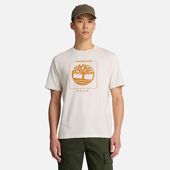 Mens Tree Graphic TShirt TBL Vintage White ALT1