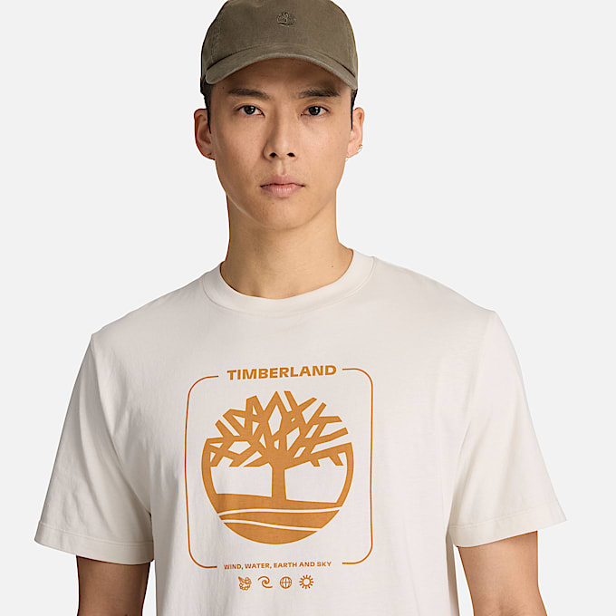 Mens Tree Graphic TShirt TBL Vintage White ALT3