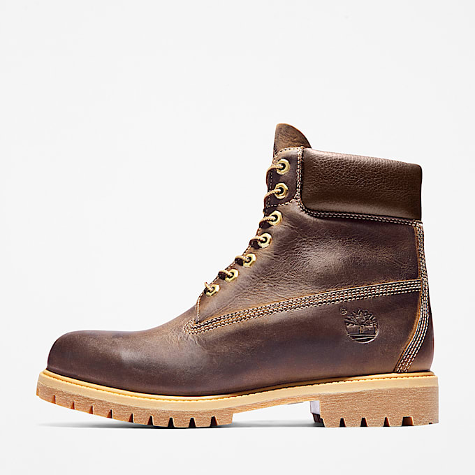 Mens Timberland Premium 6Inch Waterproof Heritage Boot TBL Medium Brown FullGrain ALT7