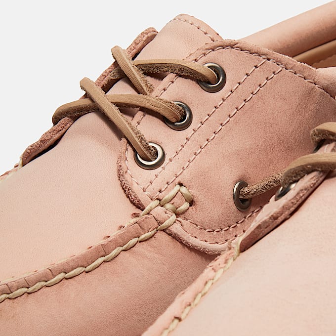Womens Timberland Authentic 3Eye Boat Shoe TBL Light Pink FullGrain ALT8