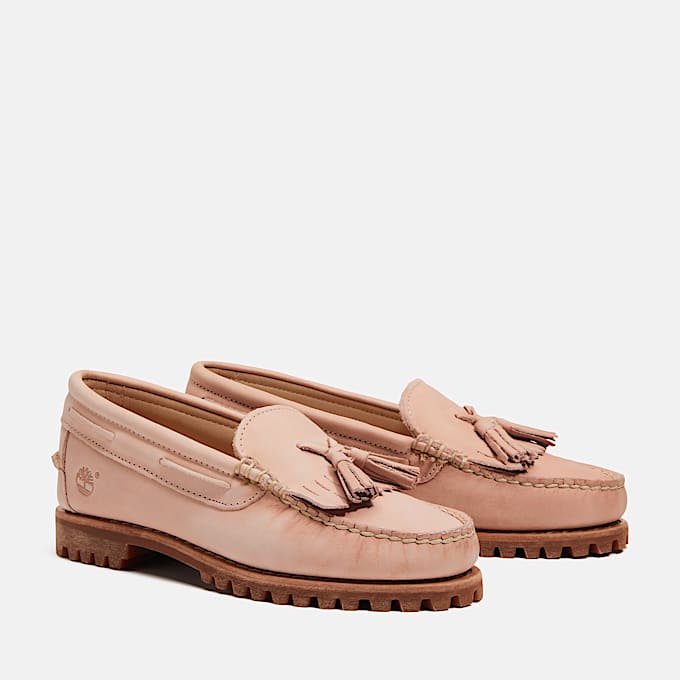 Womens Timberland Authentic Kiltie Loafer TBL Light Pink FullGrain ALT4