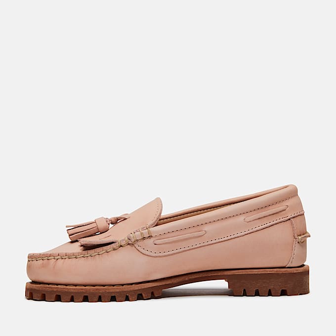 Womens Timberland Authentic Kiltie Loafer TBL Light Pink FullGrain ALT6