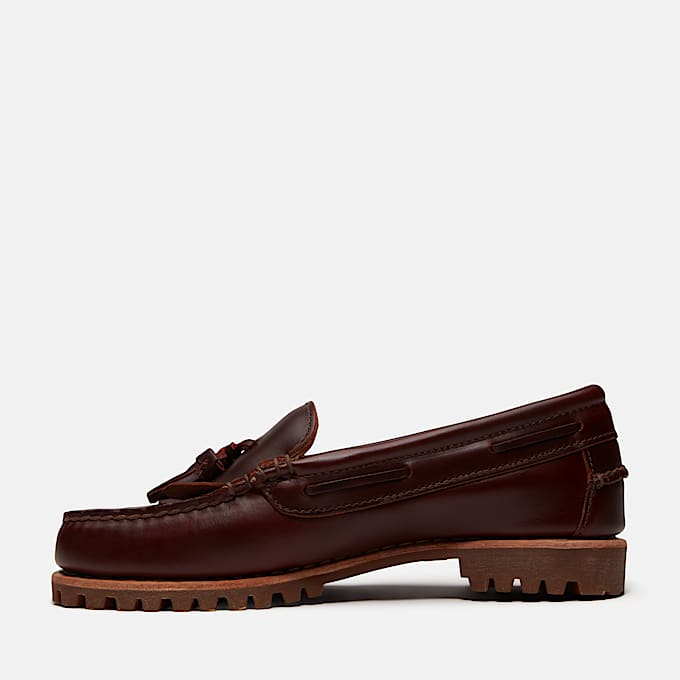 Mocasines Authentic Kiltie de Timberland para Mujer TBL Piel de grano entero Borgoa ALT6