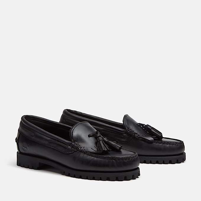 Mocasines Authentic Kiltie de Timberland para Mujer TBL Piel de grano entero negro ALT4