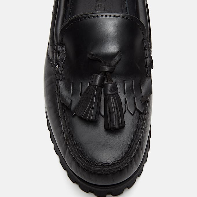 Mocasines Authentic Kiltie de Timberland para Mujer TBL Piel de grano entero negro ALT7