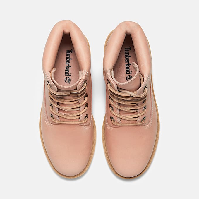 Botas Timberland Premium de 6 pulgadas para Mujer TBL Piel de grano entero rosa claro ALT2