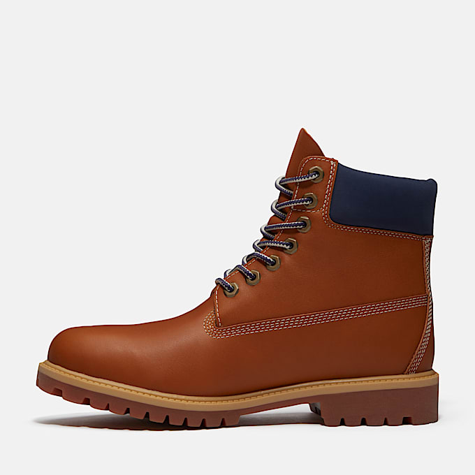 Mens Timberland Heritage 6Inch Waterproof Boot TBL Medium Brown FullGrain ALT6