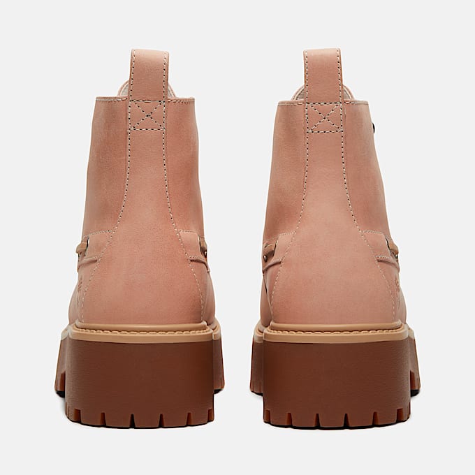 Botas con plataforma y agujetas Stone Street para Mujer TBL Piel de grano entero rosa claro ALT5