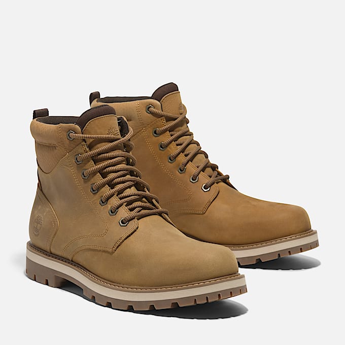 Botte lace impermable Britton Road tige mihaute pour hommes TBL Cuir pleine fleur bl ALT4