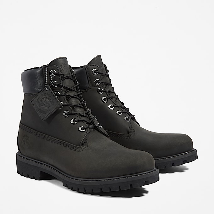 Mens Timberland Premium 6Inch Waterproof WarmLined Boot TBL Black ALT4