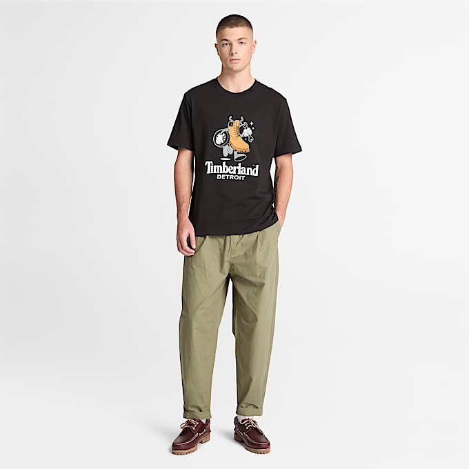 Mens Graphic City TShirt TBL Detroit Black ALT2