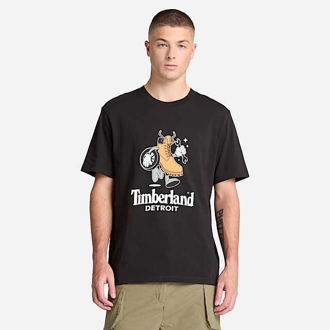 Mens Graphic City TShirt TBL Detroit Black ALT1