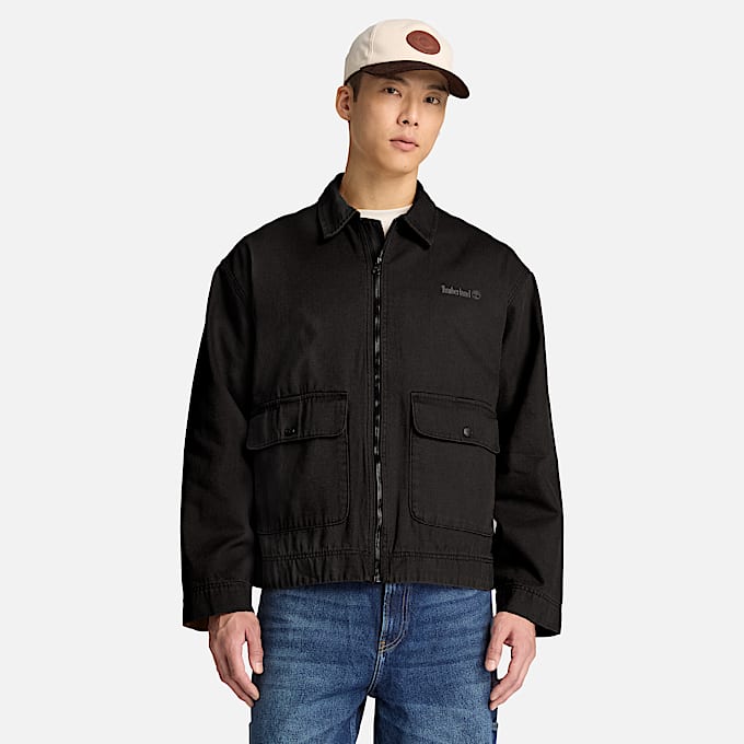 Mens Canvas Jacket TBL Black ALT1