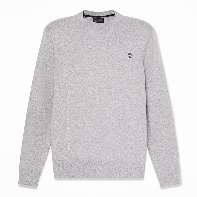 Mens Williams River Cotton Crewneck Sweater TBL Medium Grey Heather HERO
