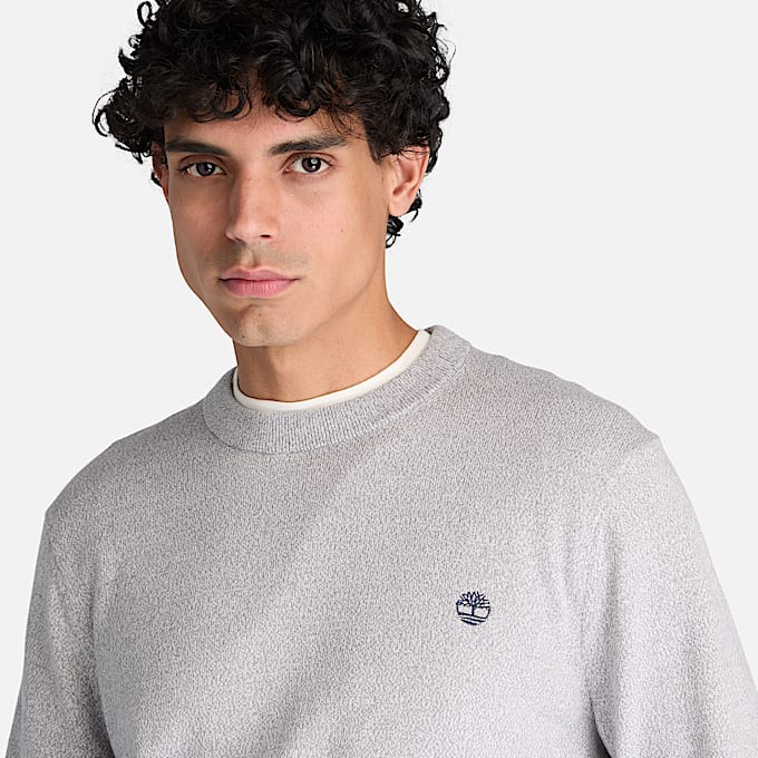 Mens Williams River Cotton Crewneck Sweater TBL Medium Grey Heather ALT3