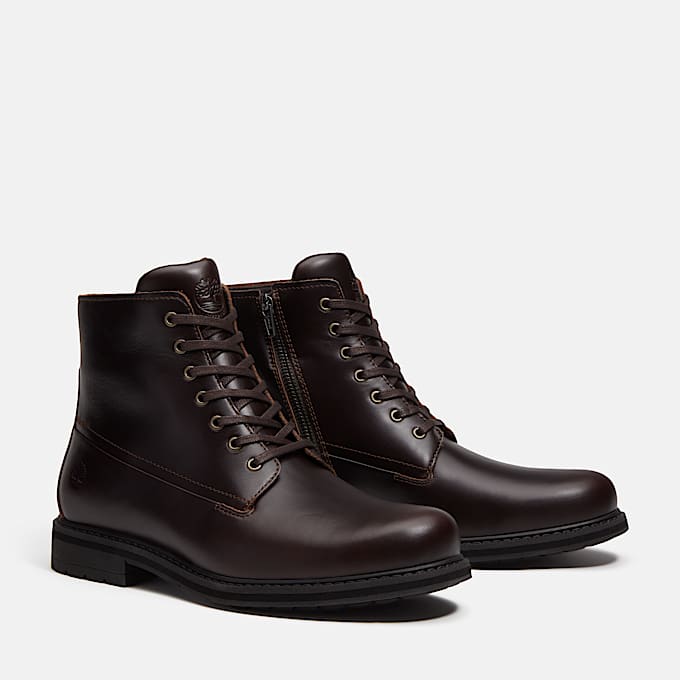 Botte impermable Stormbucks pour hommes TBL Cuir pleine fleur brun fonc ALT4