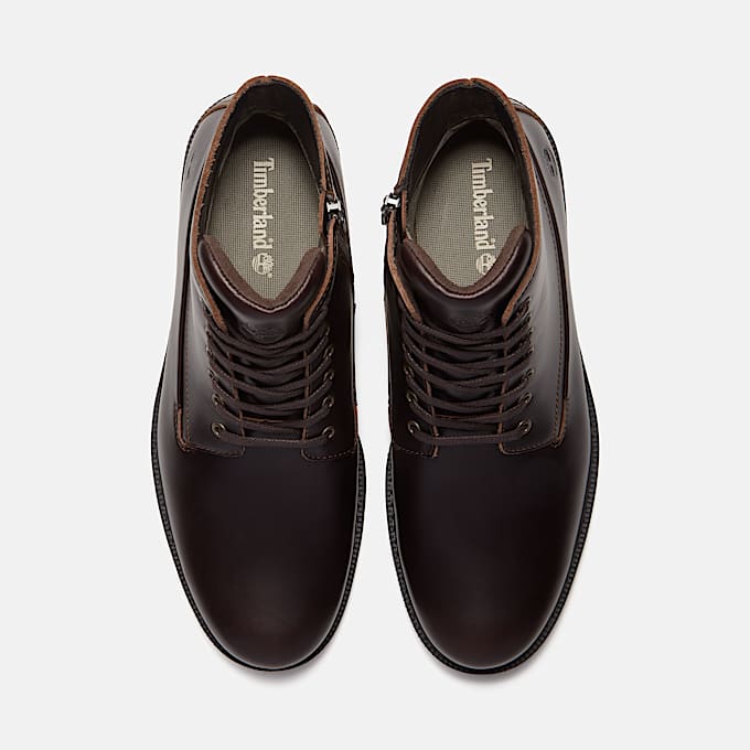 Botte impermable Stormbucks pour hommes TBL Cuir pleine fleur brun fonc ALT2