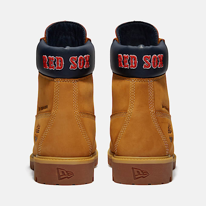 Botas impermeables Timberland Heritage de 6 pulgadas para Hombre TBL Nobuck color trigoazul marinorojo ALT5