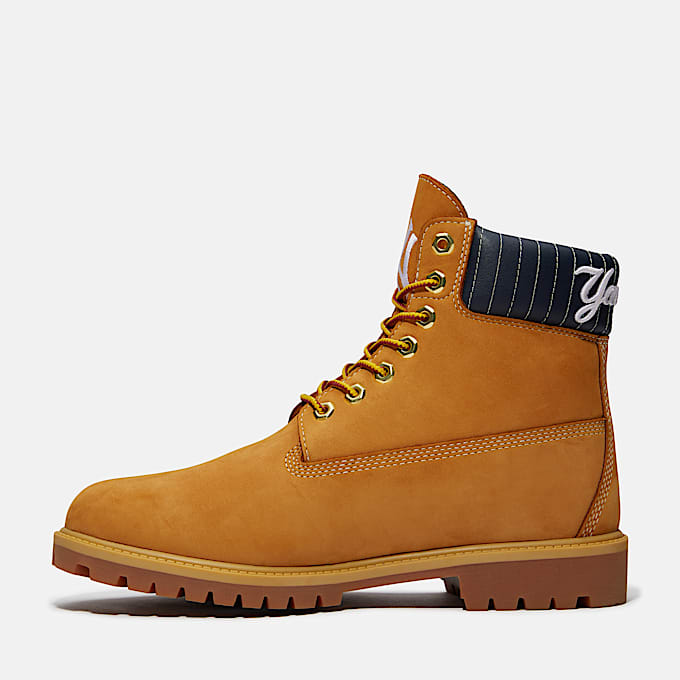 Botas impermeables Timberland Heritage de 6 pulgadas para Hombre TBL Nobuck color trigoRayas azul marino ALT6