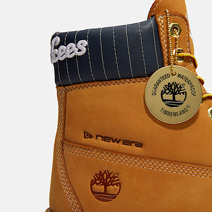 Botas impermeables Timberland Heritage de 6 pulgadas para Hombre TBL Nobuck color trigoRayas azul marino ALT8