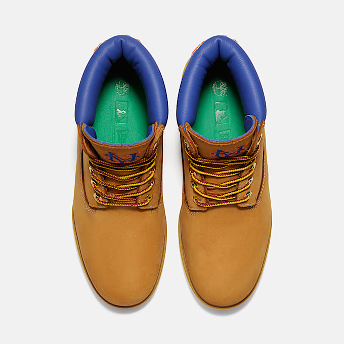 Botas impermeables Timberland Heritage de 6 pulgadas para Hombre TBL Nobuck color trigoazul mediorojo ALT2