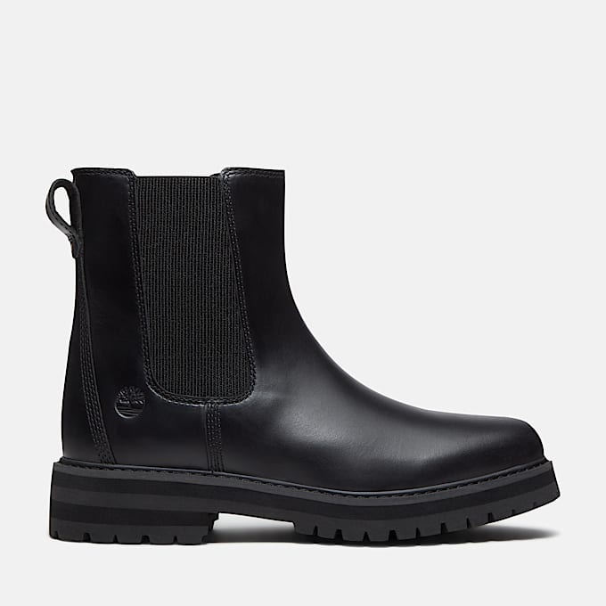 Bottine cambre Britton Drive pour femmes TBL Cuir pleine fleur noir HERO