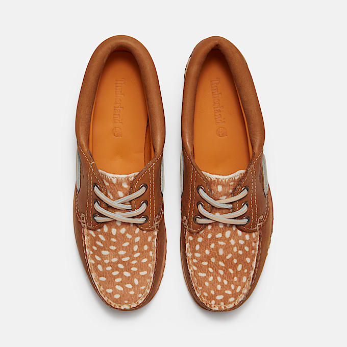 Zapatos nuticos Timberland Authentic de 3 ojales para Mujer TBL Piel de grano completo marrn medionatural ALT2