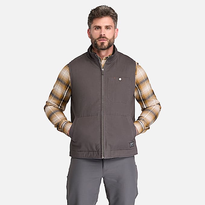 Chaleco de sarga con forro de polar Timberland PRO para Hombre TBL Asfalto ALT1