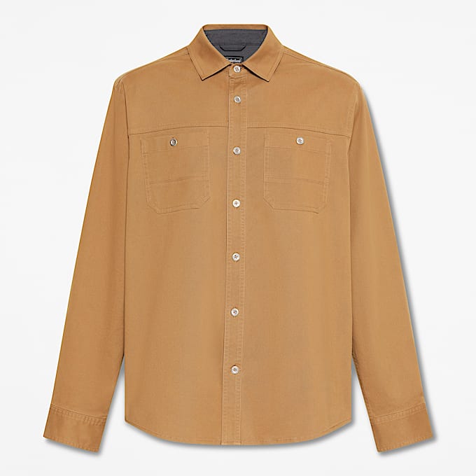 Mens Timberland PRO Stretch Twill Work Shirt TBL Dark Wheat HERO