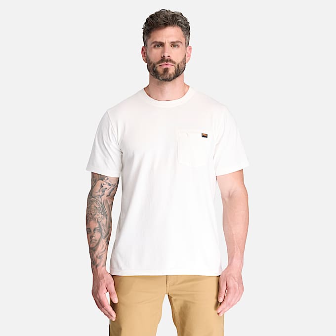 Playera manga corta con bolsillo Timberland PRO para Hombre TBL Blanco ALT1