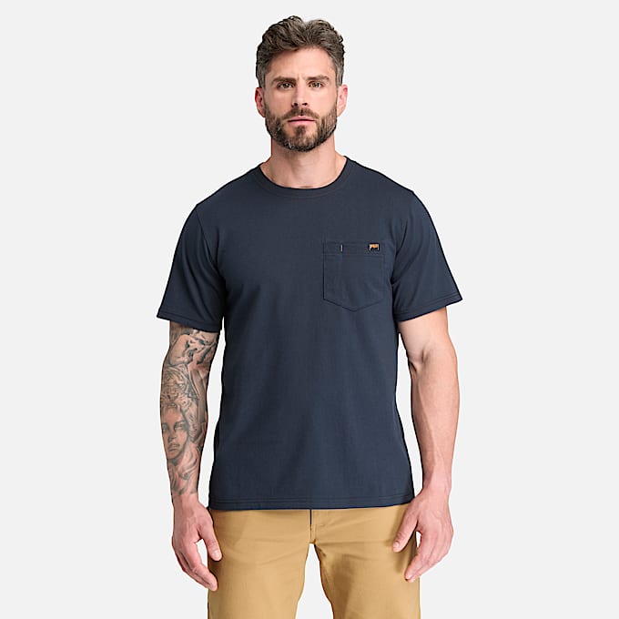 Mens Timberland PRO ShortSleeve Pocket TShirt TBL Carbon ALT1